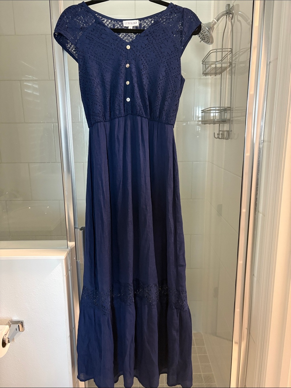 Blue Luxology Maxi Dress